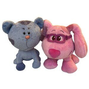 TY Periwinkle & Magenta Plush Set Nickelodeon Blues Clues Soft Stuffed Animals 6